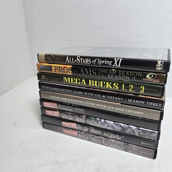 Other - 12 Hunting DVD Lot Gettin' Close Posted Bowhunting Drury Mega Bucks Turkey Deer